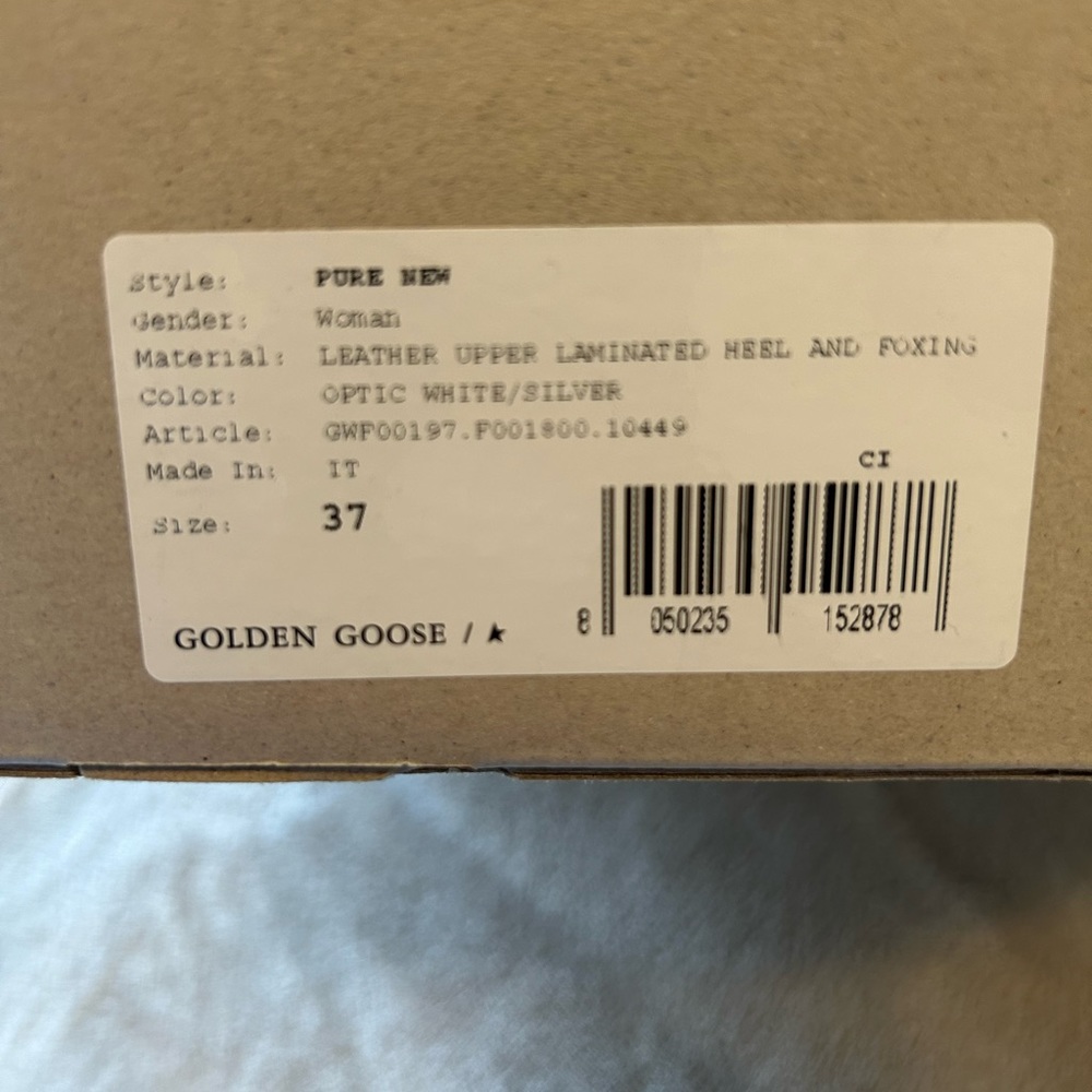 #Golden Goose white sneakers & silver worn once’s woman or men size 37, - Picture 3 of 16